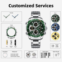 Montre personnalisée, MOQ 50 pièces, montres de sport pour femmes, étanches, affichage double heure, montre-bracelet à quartz, horloge numérique en caoutchouc
