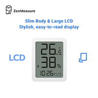ZenMeasure pour affichage du capteur de température et d'humidité, thermomètre hygromètre d'intérieur, matériau ABS, portable et durable