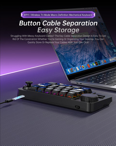 MKESPN SXS-W911 Wireless + BT + Wired Joystick <strong>Macro</strong> Definition RGB Hot-swappable <strong>Macro</strong> Definition <strong>Mechanical</strong> Gaming <strong>Keyboard</strong> - Product Image 4