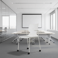 Chaise de conférence et de formation ergonomique empilable de style exécutif conforme à la norme ANSI/BIFMA avec structure en plastique pour bureau à domicile et salle à manger