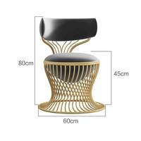 Fauteuil créatif et tendance pour salon de beauté, chaise de salon, mobilier en cuir souple et velours, canapé de détente