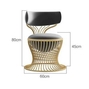 Sillón creativo de moda para salón de belleza, muebles de salón de belleza, sofá de ocio de terciopelo de cuero suave - Product Image 5