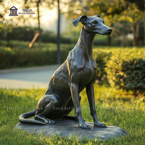 Ornement de jardin Statue de lévrier en bronze à vendre - Product Image 4