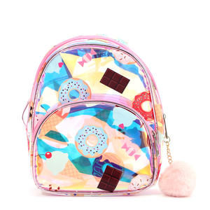 Sac à dos transparent mignon en forme de beignet pour enfants filles, style princesse laser, sac d'école - Product Image 4