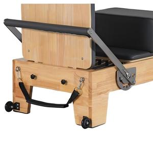 Reformadores de Pilates 2 en 1 de Roble con Logotipo Personalizado, Máquina Reformer con Media Trapecio, Cama Deslizante Plana, Cama Portátil para Ejercicios de Pilates - Product Image 4