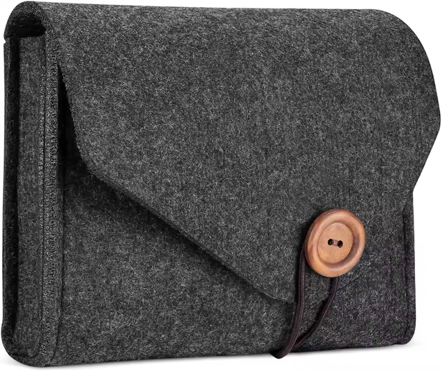 Custom Logo Felt Electronics Organizer Pouch Storage Bag Case for Power Bank, Mouse, Charger, Cables