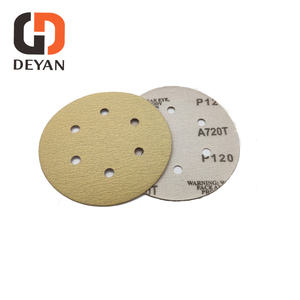 Zımpara diski 60 80 120 240 320 400 600 grit zımpara 6 inç 6 delik yörünge zımpara yuvarlak kağıt - Product Image 2