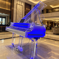 Source Factory High-End Customization Eco-Friendly Odor-Free Acrylic Crystal Grand Piano for Home Professional Training