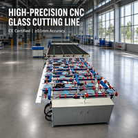Table de découpe de verre CNC intégrée CE Certifiée CNCL-376 avec système de brisage, ligne de production et logiciel d'optimisation