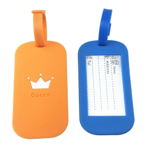 Factory Existing Soft PVC Cartoon Durable Name Tag Luggage Tag Promotional Business Gifts Silk Screen Printed Travelling