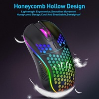 Ratón para Juegos con Sensor Óptico 6D de 7200DPI, Retroiluminación RGB, Ergonómico, Inalámbrico, para Jugadores, Computadora, PC