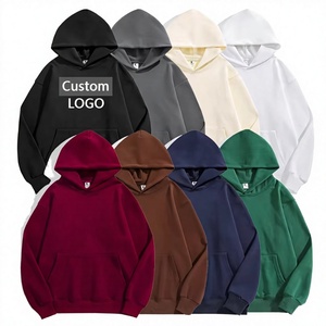 Sweat à capuche épais kaki en coton écologique, coupe oversize, avec poches et logo personnalisé sur le devant pour homme – Collection Hiver - Product Image 2