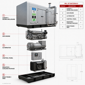 Generador Eléctrico Diésel Cummins 6BTAA5.9-G2 de 120KW, 150kva, Silencioso, con Certificaciones EPA, EAC, CE, ISO, UKCA, SONCAP, ROHS y SGS - Product Image 2