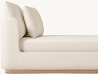 Neuheiten Zeitgenössisches Stoffbett Handgefertigtes Massivholz-Schlafzimmermöbel Tagesbett aus Eiche