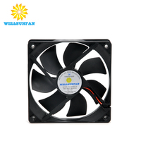 WellSunFan 120x120x25mm Lame rouge Cadre noir PWM DC Axial Cooler Fan OEM ODM Shenzhen Fournisseur vérifié