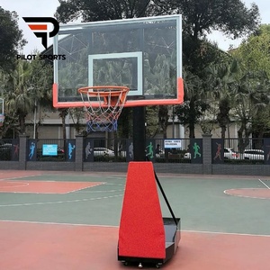 PILOTSPORTS Panier de <span class=keywords><strong>basket</strong></span> portable réglable en hauteur, support robuste pour adultes, entraînement et compétition - Product Image 2