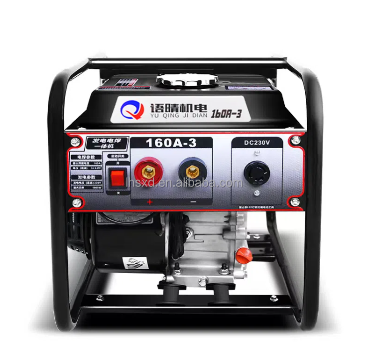 Портативный мини-генератор с воздушным охлаждением, одноцилиндровый двигатель, Бензиновый сварочный генератор, сварочный аппарат