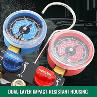 Manomètre numérique compact et pratique Hongsen HS-M01 pour outils CVC, cuivre et aluminium, 0-550 psi, pour la réfrigération et l'échange de chaleur