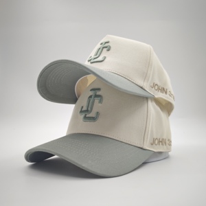 Casquette de baseball en coton ajustable à 5 panneaux, bicolore, avec broderie 3D personnalisée, motif Oxford à pois, visière incurvée, haute qualité, vente en gros - Product Image 3