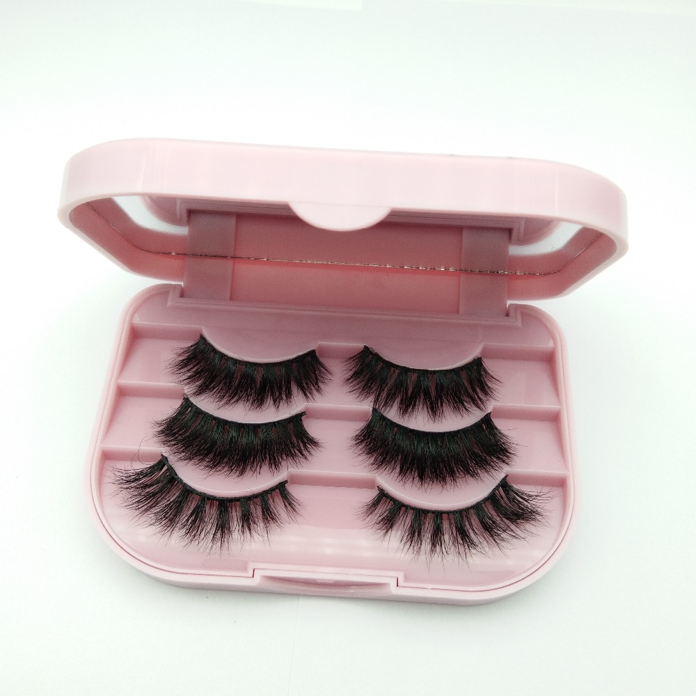 Paquet personnalisé 100% Réel Sibérien fourrure De Vison 3d Faux Cils