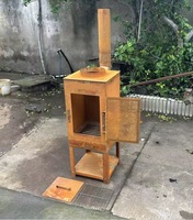 Outdoor Holzkohle-Schornsteingrill Holzbefeuerter Pizzaofen für Terrasse und Garten