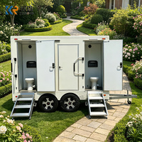 Remorque toilettes personnalisée à 4 postes, unité de toilettes portables de luxe pour événements et entreprises