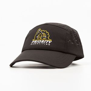 Custom Trail Running <b>Hat</b> Waterproof Golf <b>Hat</b> with Breathable PVC Baseball Cap Laser Perforations Sporty Logo Design - Product Image 1