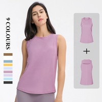 Facteur de vente, absorbant l'humidité, évacue la sueur, débardeur femme, ajouré, large bretelle, débardeur de sport