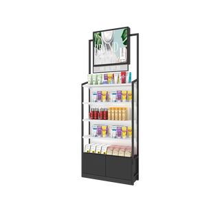 Exhibidor Decorativo para Tienda de Cosméticos para el Cuidado de la Piel, Estante de Exhibición en Blanco y Negro, Acero Frío, Modelo B08 - Product Image 6