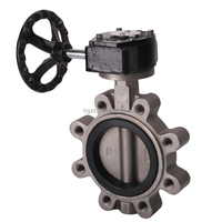 Vanne papillon manuelle DN20 100 en acier inoxydable EPDM ANSI de type Lug pour l'eau