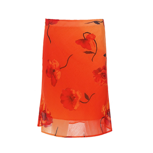 Women Mesh Midi Skirt Bodycon Lightweight Chinese Style Resort Skirt Summer Y2K Casual Fashion Skirt - Product Image 6