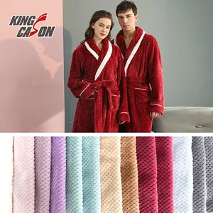 Kingcason Multi Color Sweater Fleece Polyester Material Pina Tela Hoodie Jacquard Strick Furry Space Dye Print Ananas Stoff