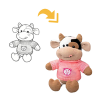 Peluche de veau mignonne, jouet en tissu pour enfants, rembourrée en coton PP, 31-50cm, cadeau fait main pour petite amie