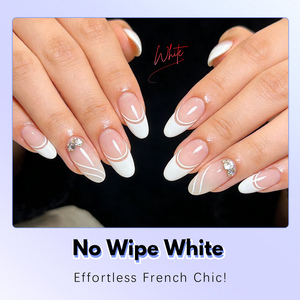 เจลเพ้นท์เล็บ FZANEST สีขาว ไลเนอร์เจลยูวี เจลทาเล็บสีสดใส เจลเพ้นท์เล็บแบบฝรั่งเศส วานิชเรซิ่นแบบลอกออกได้ สะท้อนแสง - Product Image 3