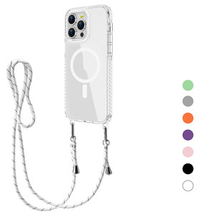 Étui de téléphone magnétique <span class=keywords><strong>avec</strong></span> <span class=keywords><strong>cordon</strong></span> pour <span class=keywords><strong>iPhone</strong></span> 16 Pro Max Strap Phone Back Covers pour <span class=keywords><strong>iPhone</strong></span> 16 Pro Magnetic Wireless Charger - Product Image 5