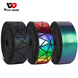 WEST BIKING Anti-slip Bicycle Handlebar Tape With Bar End Plug Professional Colorful MTB Mountain Road Bike Handle Bar Grip Tape