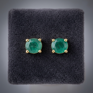 Boucles d'oreilles pendantes en argent sterling plaqué or avec pierres précieuses couleur émeraude verte, taille ovale, bijoux unisexes tendance, vente en gros, mode - Product Image 3