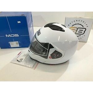 Casco Integrale MDS Bianco Taglia L, Attrezzatura di Sicurezza per Moto da Corsa - Product Image 5