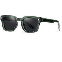 Lunettes de soleil de luxe 2025 PC+CP à monture carrée épaisse, protection UV400, polarisées, de marque, style vintage rétro
