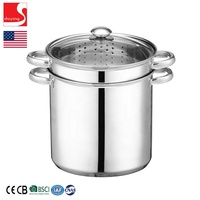 Casserole en acier inoxydable SY-Kitchenware, compatible lave-vaisselle et induction, 5 quarts, couleur argent