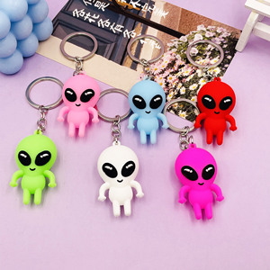 Porte-clés Alien pour Femme, Mignon et Amusant, en Résine, avec Aliens Verts de Dessin Animé, Accessoire Pendentif pour Sac à Dos et Sac à Main, Breloque Spatiale - Product Image 6