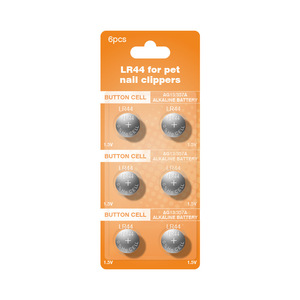 Aiwo <b>LR44</b> <b>Button</b> <b>Battery</b> 1.5V Alkaline For Pet Nail Clippers Reusable 6 Pcs - Product Image 1