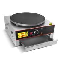 Accessoires facultatifs antiadhésifs à gaz électrique commercial crêpe faisant la machine Souffle Crêpières portatives automatiques