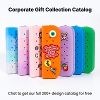 Étui à crayons en silicone à trous de crocodile avec logo personnalisé, fournitures scolaires pour la rentrée, trousse à crayons créative et mignonne pour enfants, sac à crayons multifonctionnel, pochette de rangement