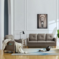 Ensemble de canapé de bureau moderne-adapté au bureau à domicile et aux zones de réception. Chaises commerciales en tissu durable. Deux places