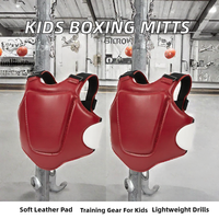 Protège-poitrine en cuir pour la boxe, lot de 2 protections d'entraînement pour MMA, karaté et sparring