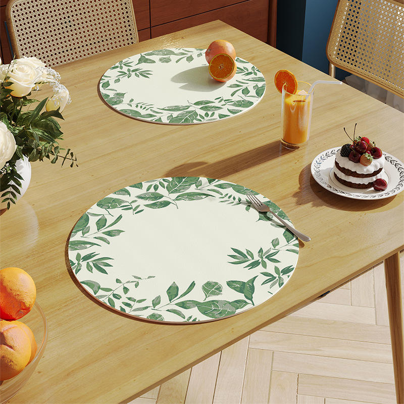 Cuir double face - bois de santal rond