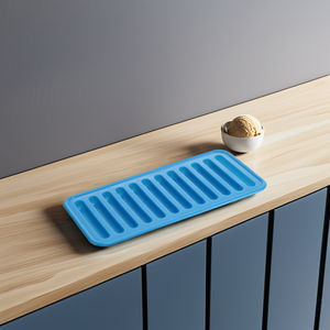 Strumento per gelato in gomma siliconica flessibile a sgancio facile sottile per bastoncini di ghiaccio stampo per vassoio stretto - Product Image 6