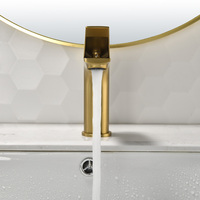 Robinet de lavabo cascade moderne à poignée unique, eau chaude et froide, en laiton, prix usine