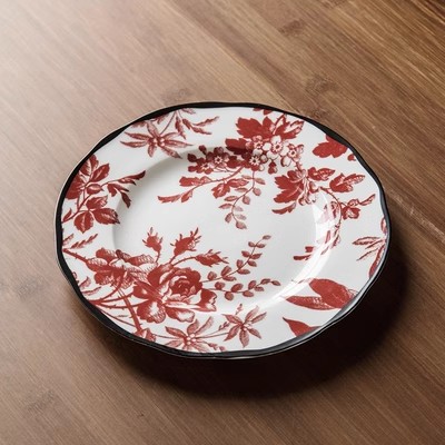 assiette rouge 9 pouces